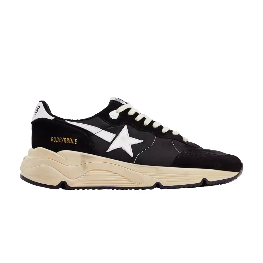 Golden Goose Running Sole Black White