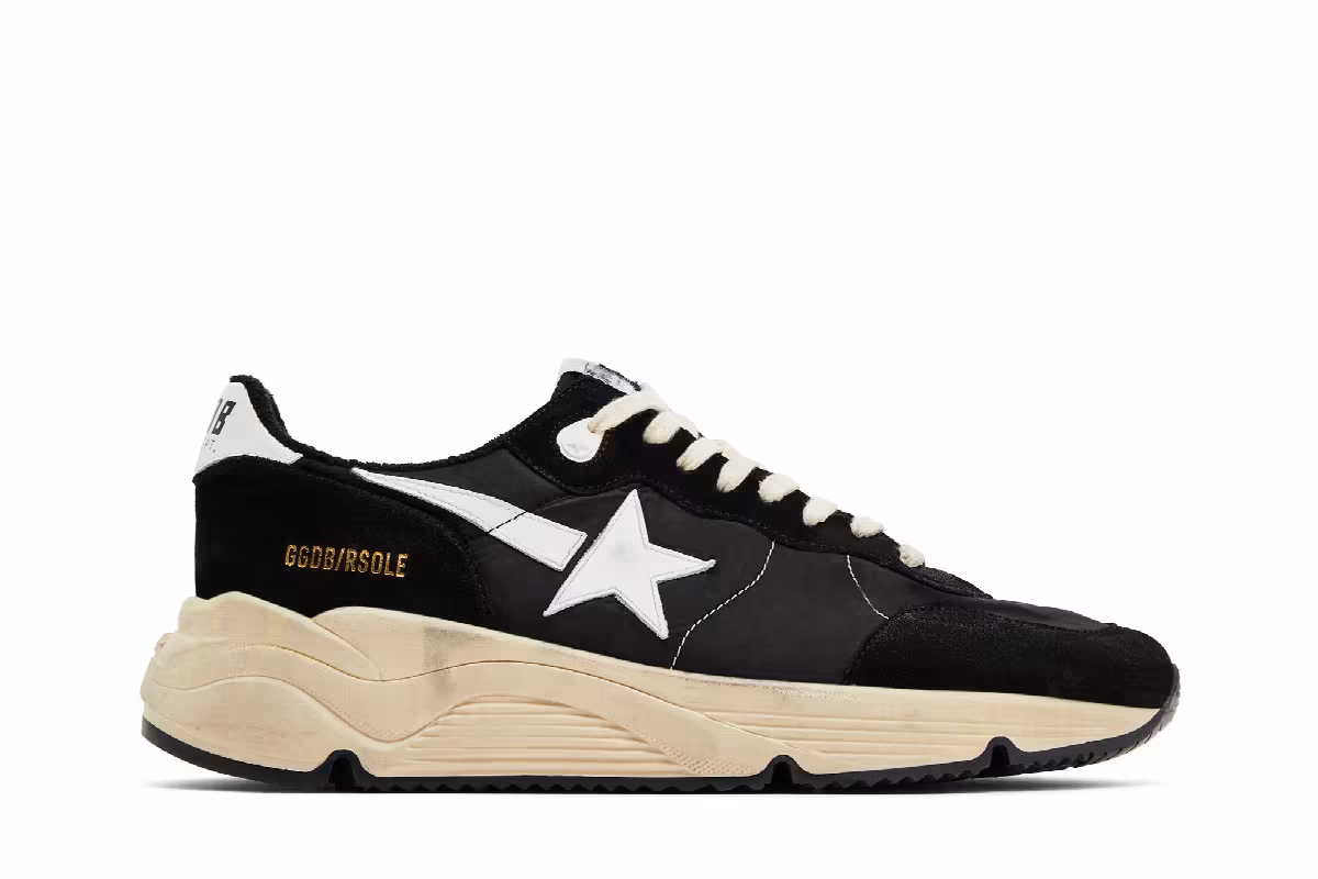 Golden Goose Running Sole Black White, view 2