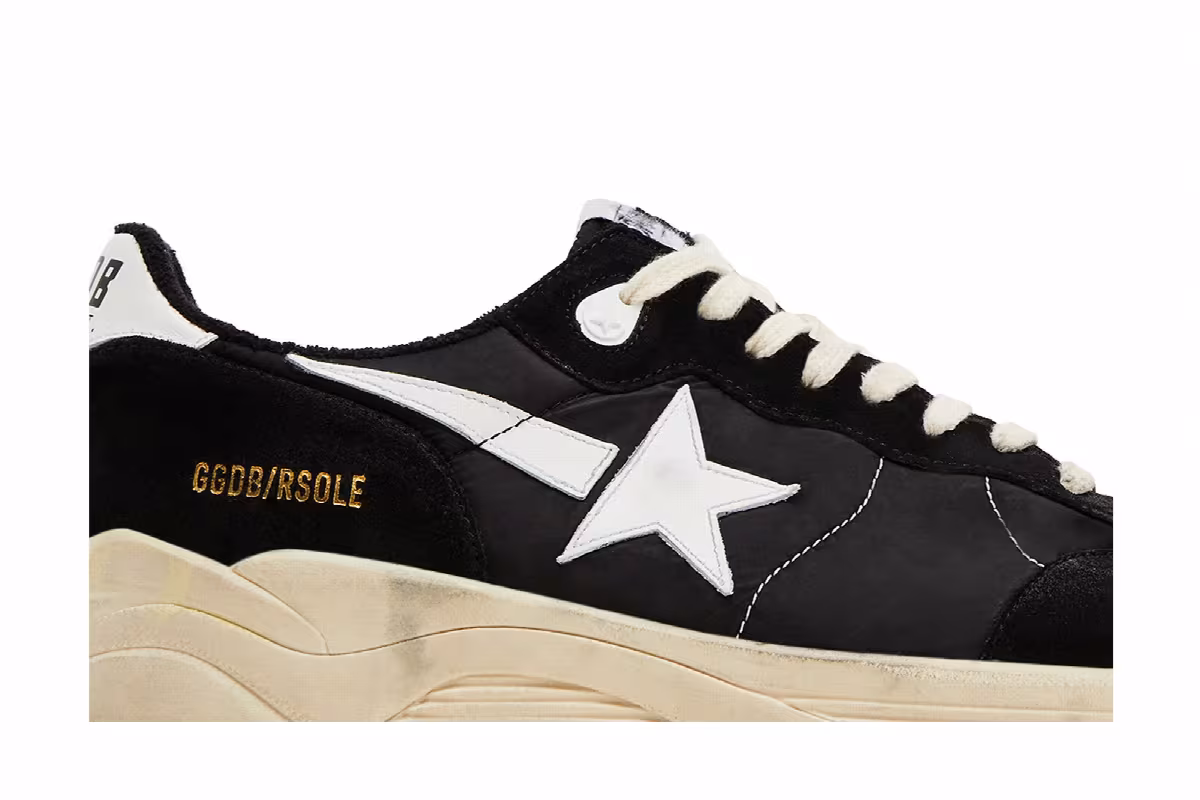 Golden Goose Running Sole Black White, view 3