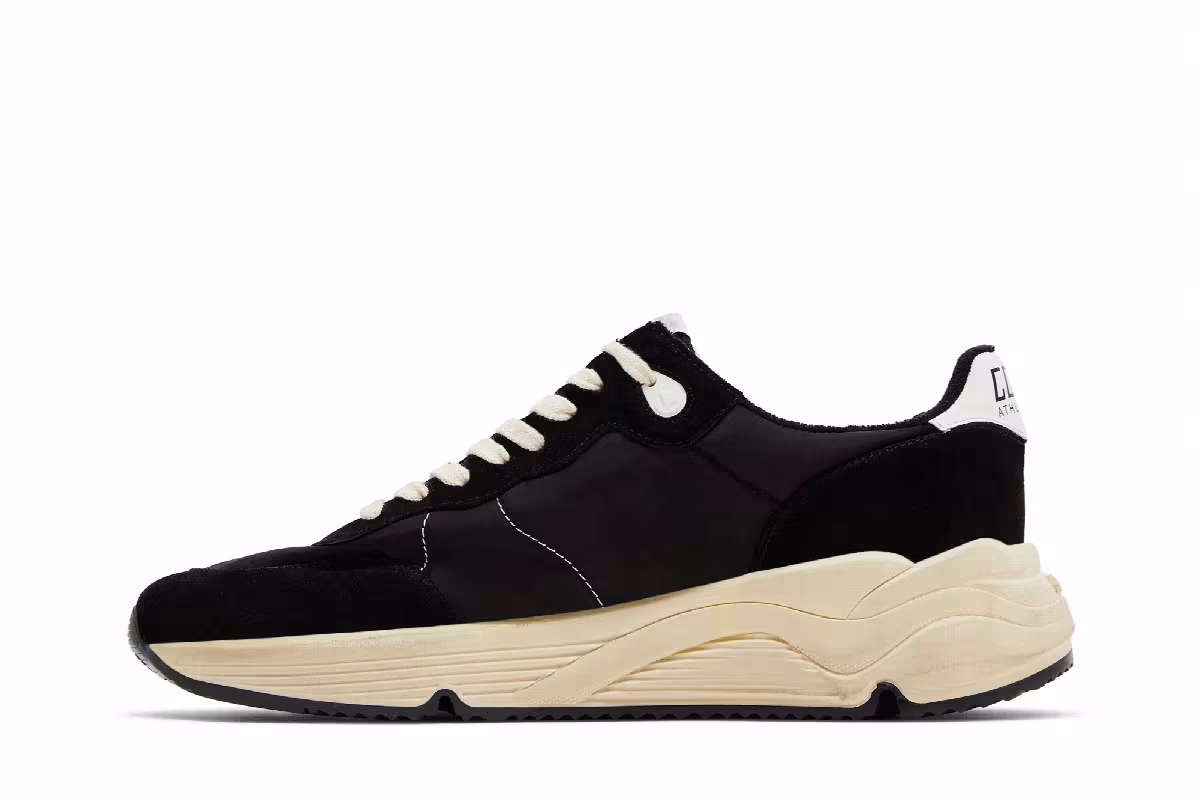 Golden Goose Running Sole Black White, view 4