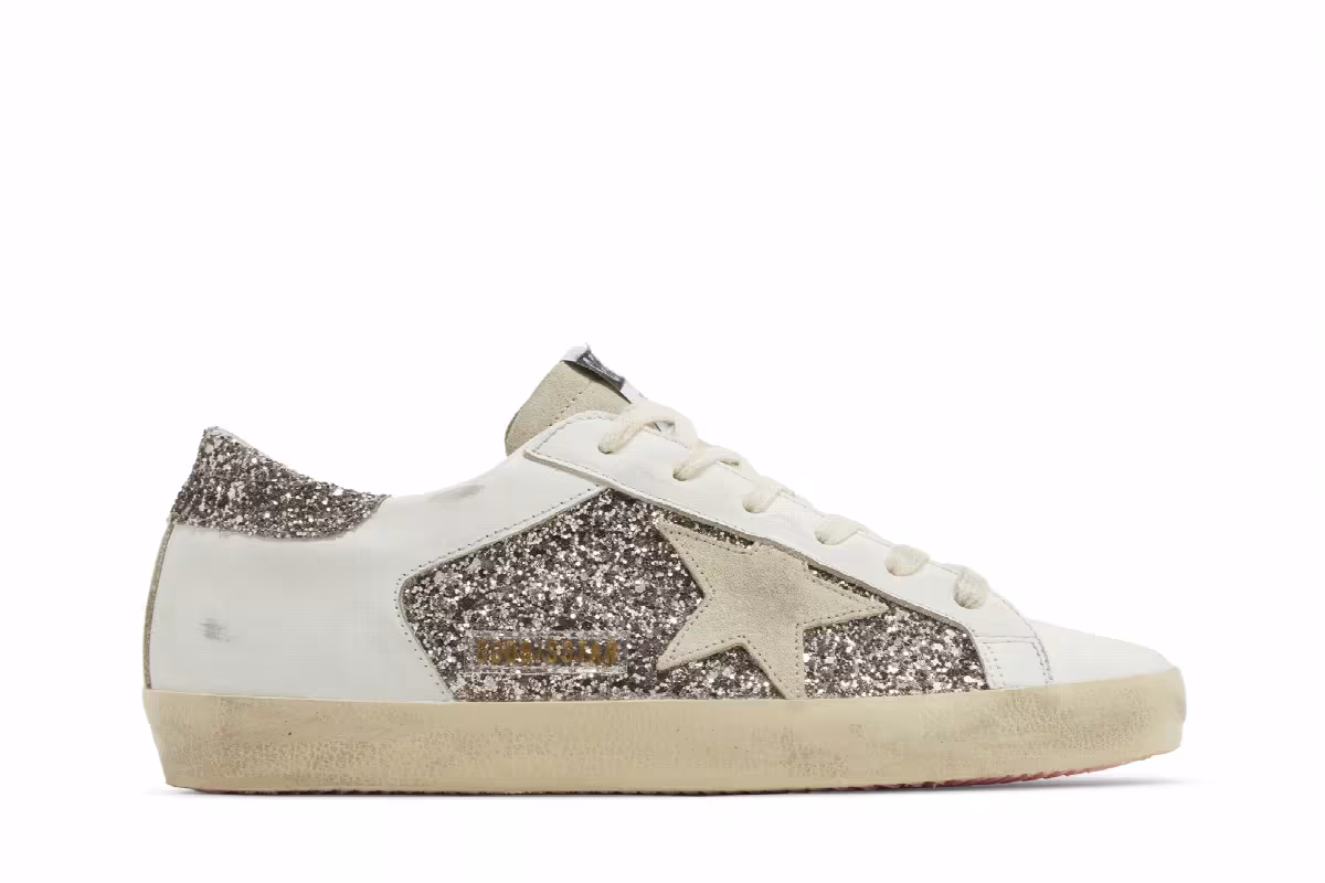 Golden Goose Women's Superstar Glitter - White Seedpearl, view 2
