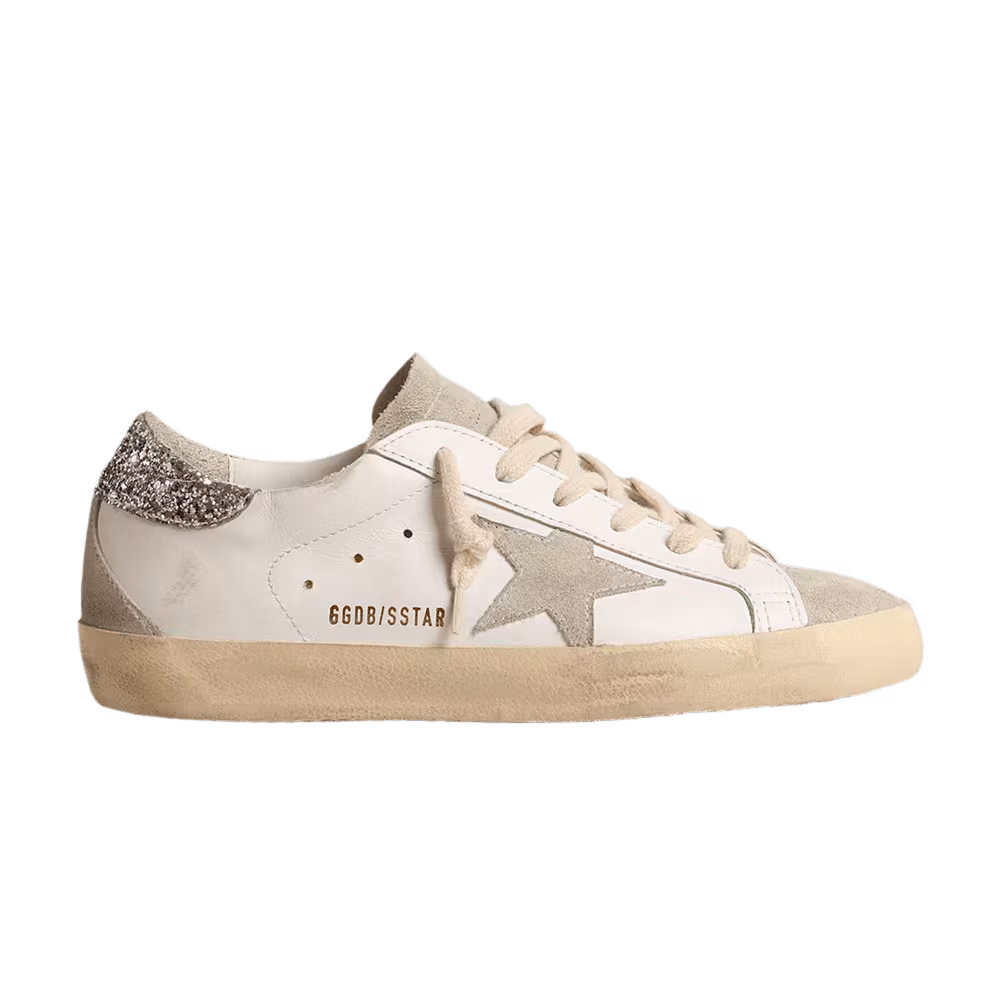 Golden Goose Women's Superstar White Ice Silver Glitter