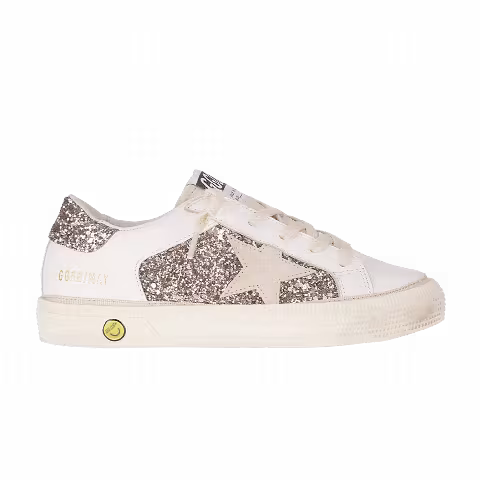 Golden Goose May Kids 'Glitter - Optic White Cinder'