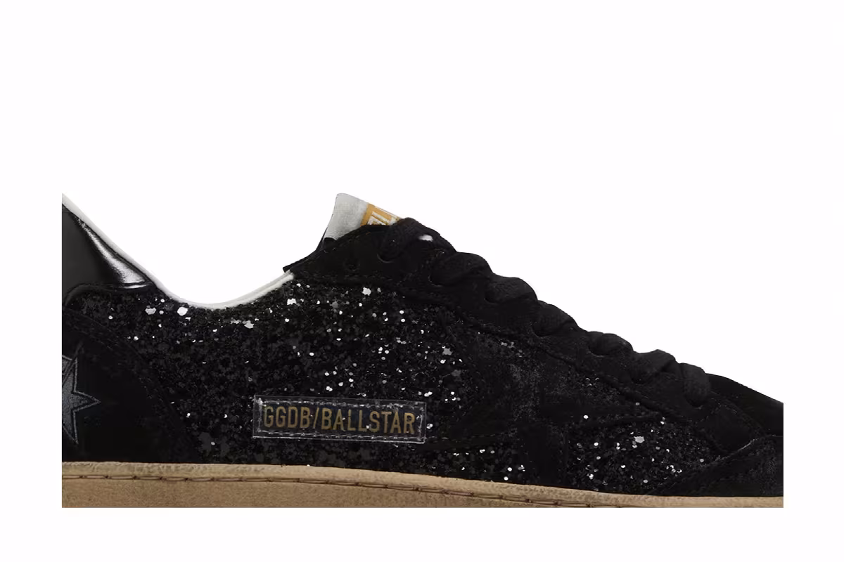 Golden Goose Women's Ball Star Black Glitter, view 3