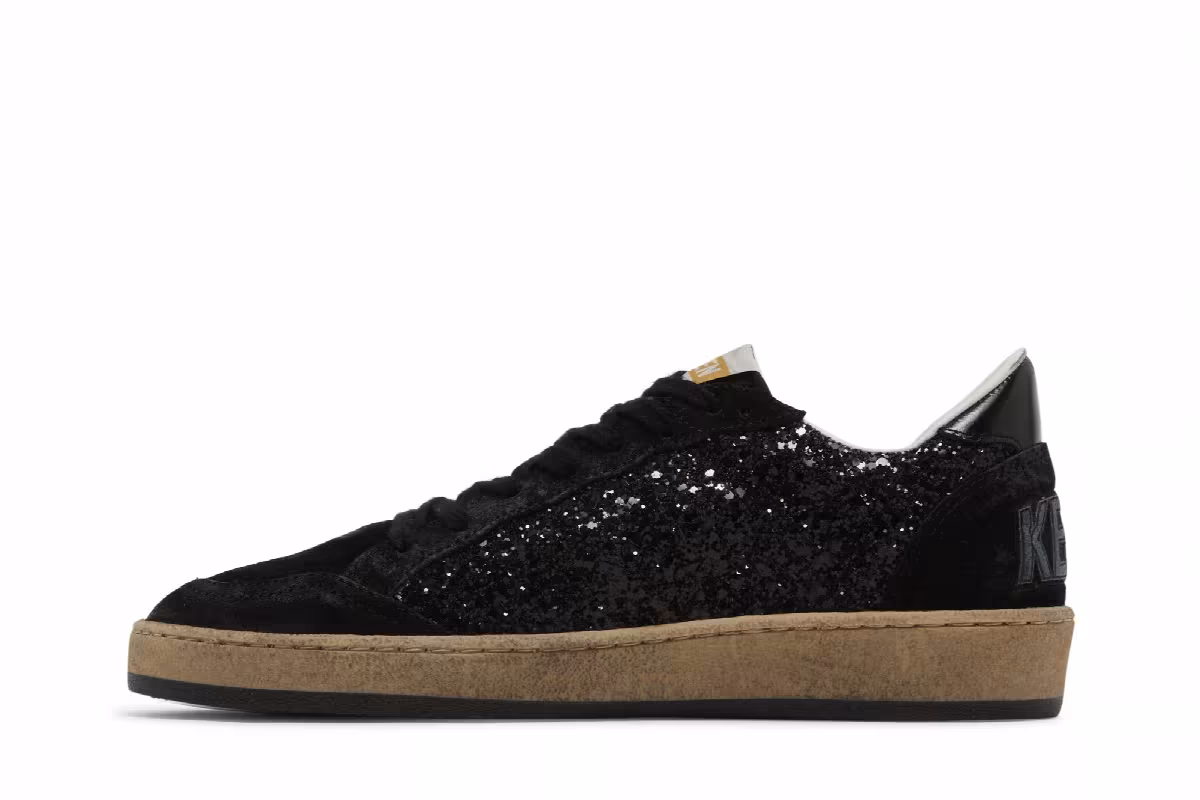 Golden Goose Women's Ball Star Black Glitter, view 4