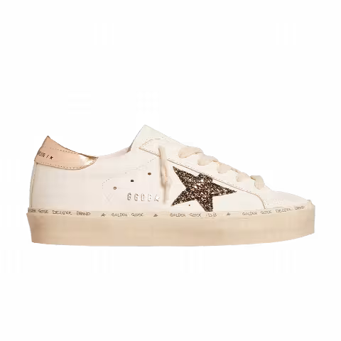 Golden Goose Wmns Hi Star LTD 'White Black Gold Glitter'