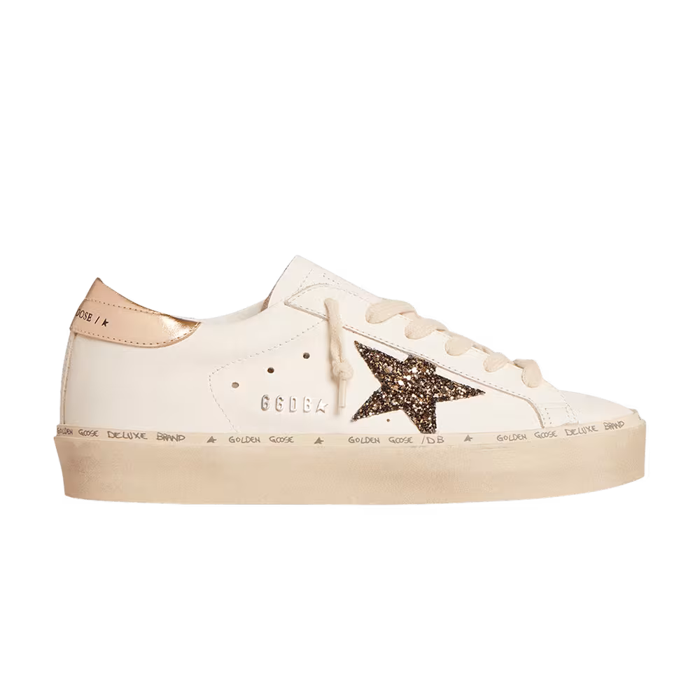 Golden Goose Women's Hi Star LTD White Black Gold Glitter