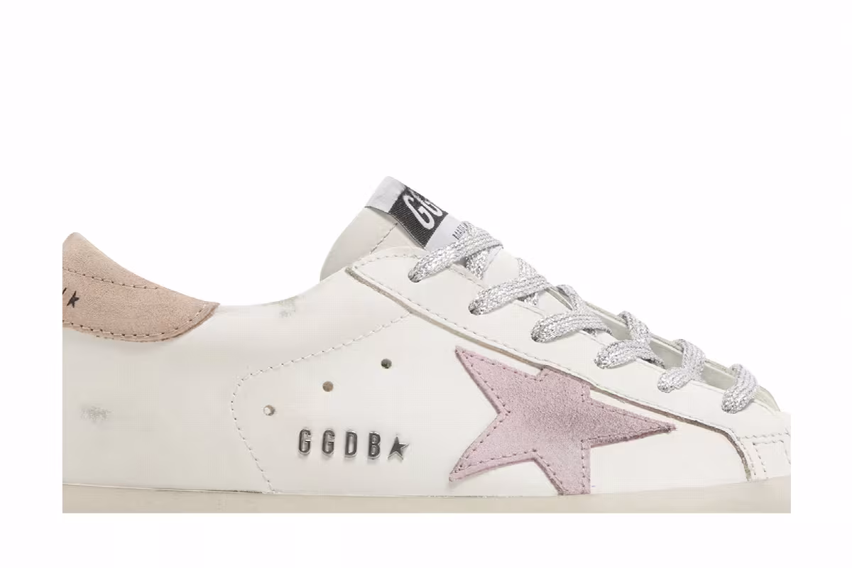 Golden Goose Women's Superstar White Antique Pink, view 3