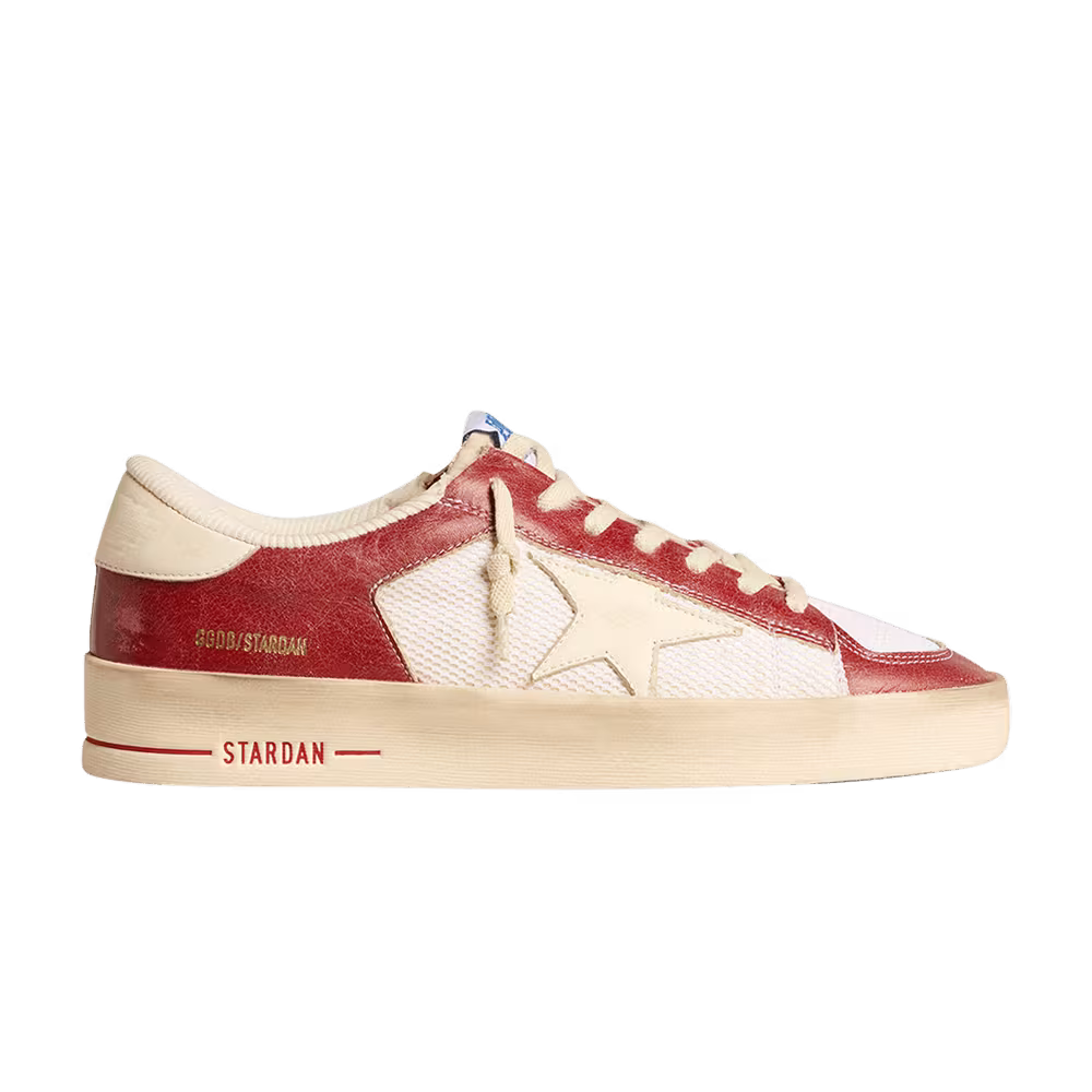 Golden Goose Stardan White Ecru Red