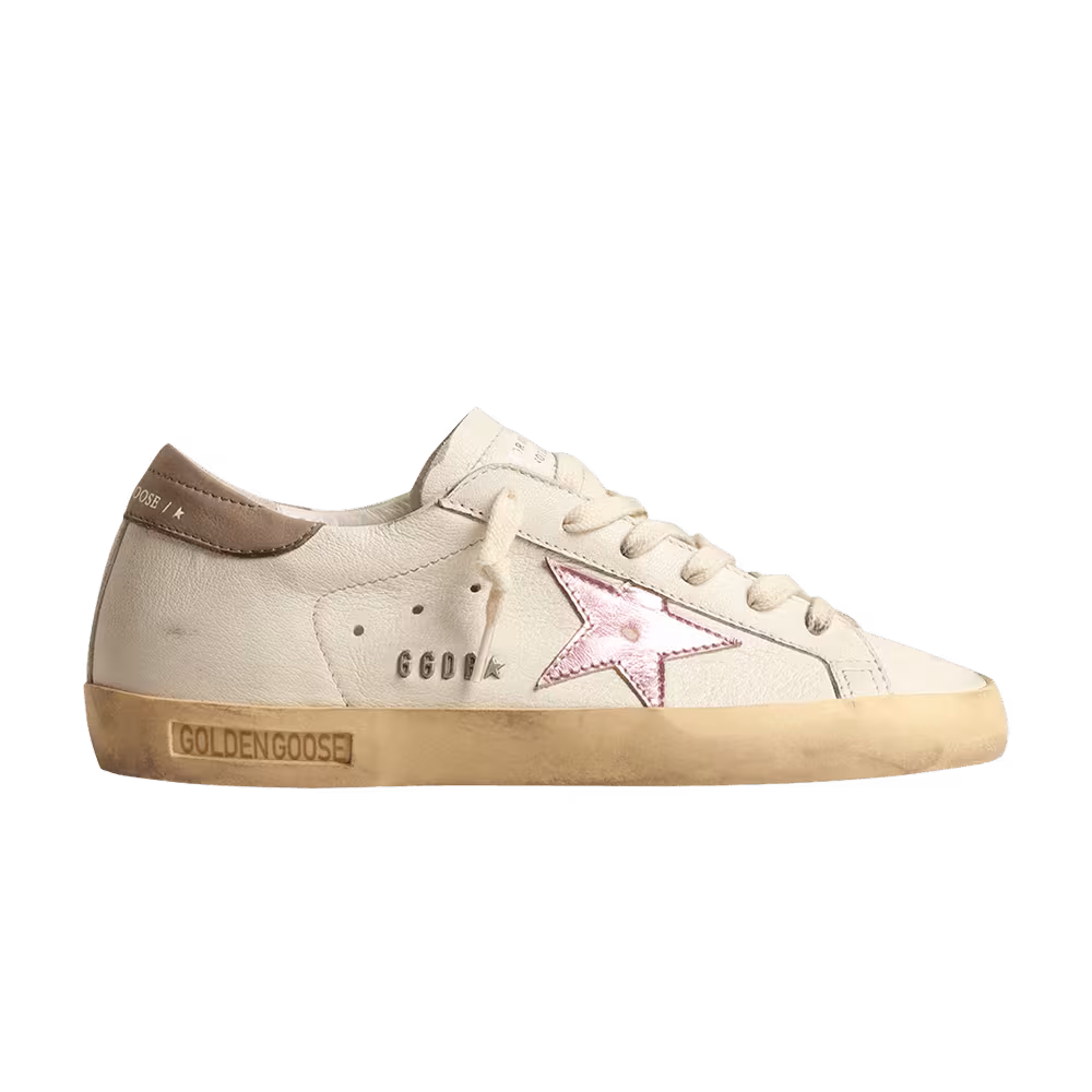 Golden Goose Women's Superstar White Nappa Pink Metallic