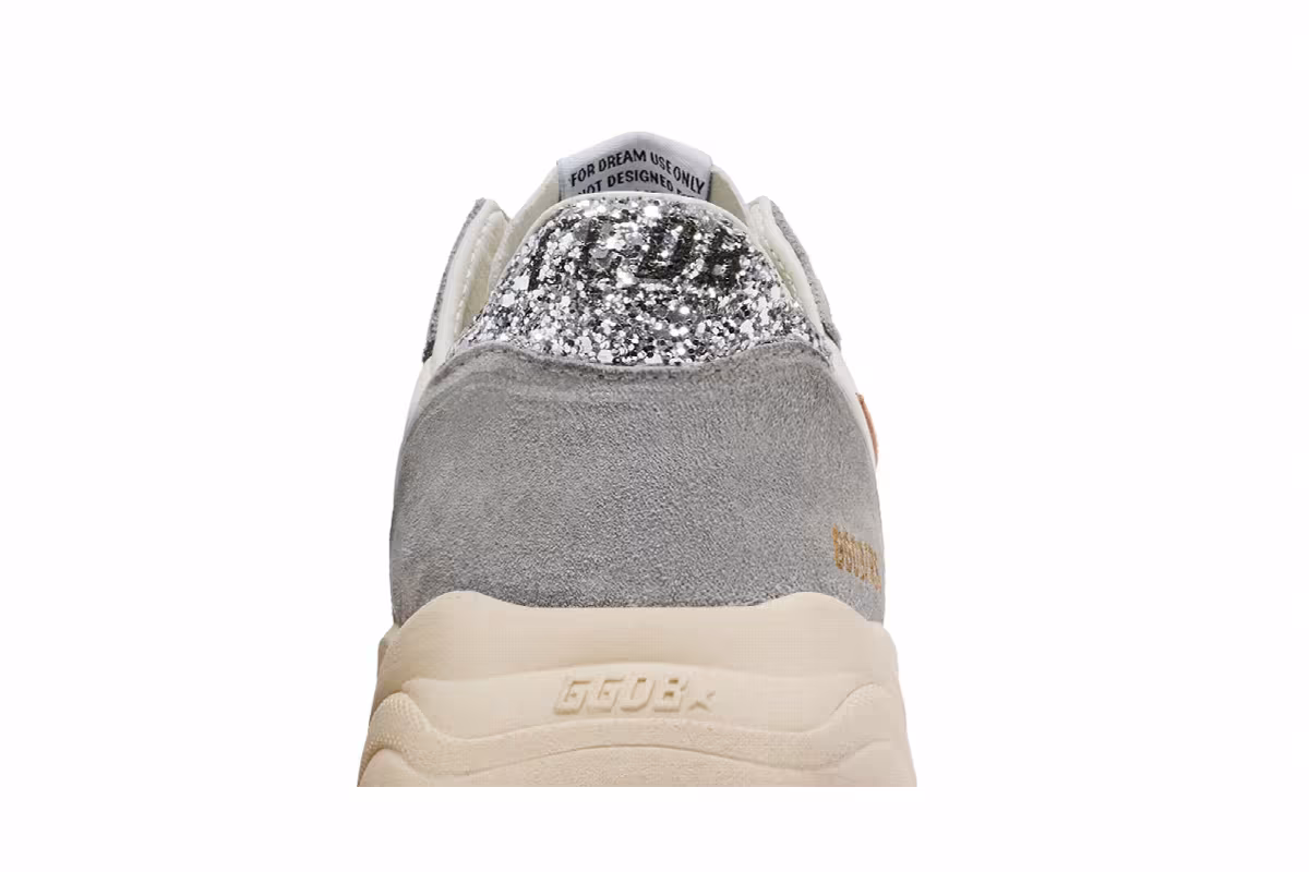 Golden Goose Women's Running Sole Silver White Cream, view 8
