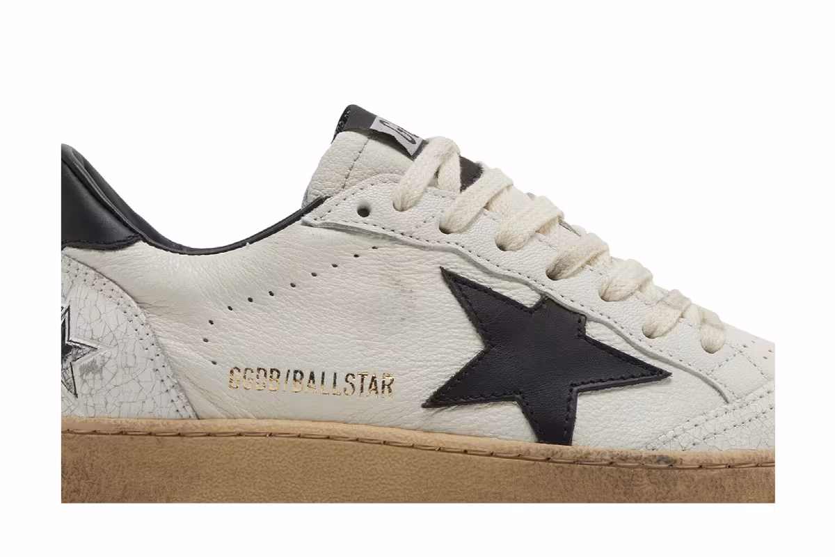 Golden Goose Women's Ball Star White Black, view 3