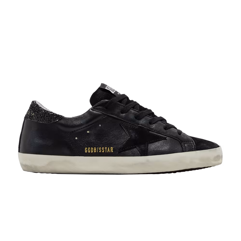 Golden Goose Women's Superstar Black Glitter Heel