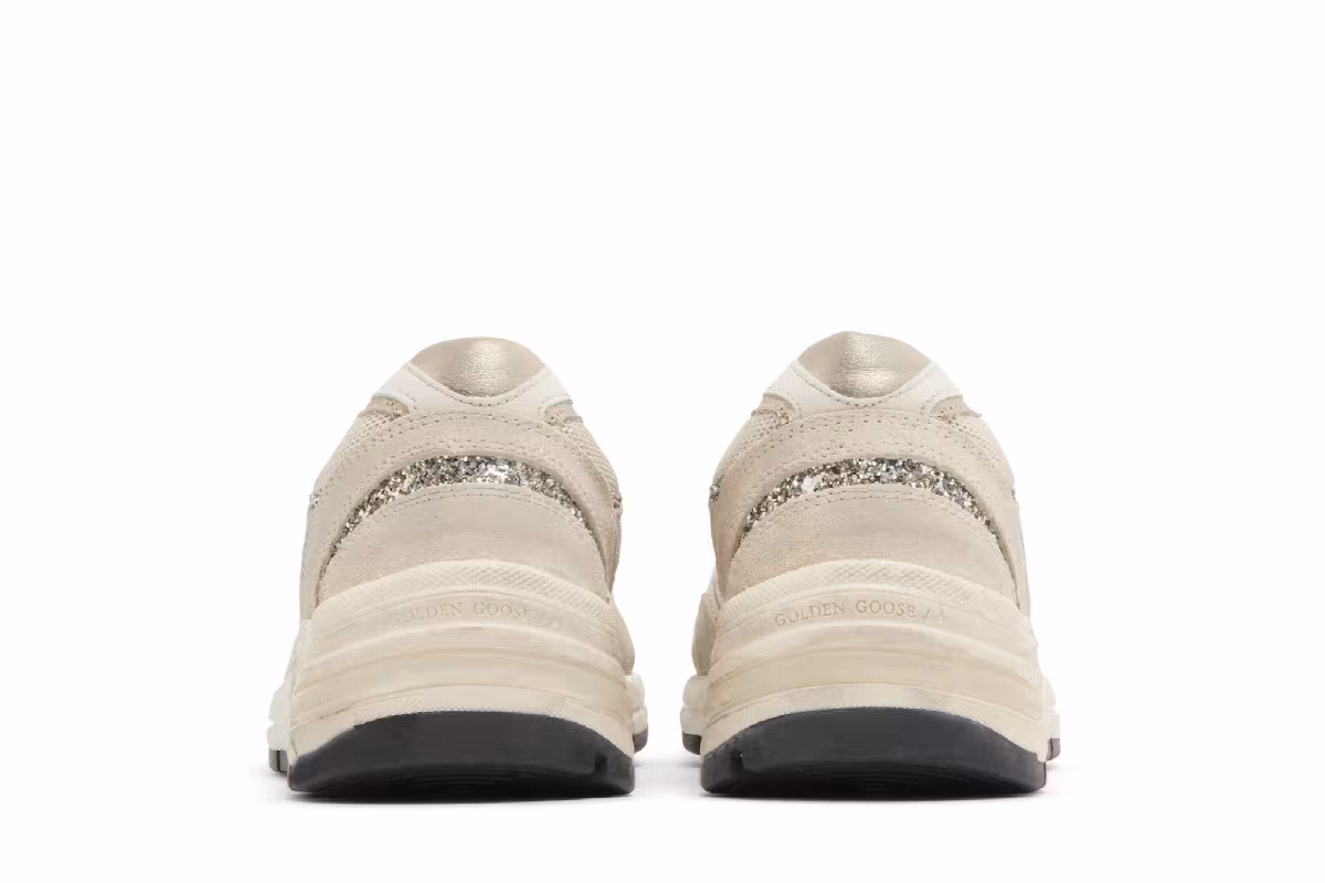 Golden Goose Women's Dad-Star Seed Pearl Platinum Glitter, view 7