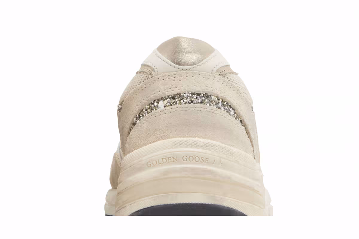 Golden Goose Women's Dad-Star Seed Pearl Platinum Glitter, view 8