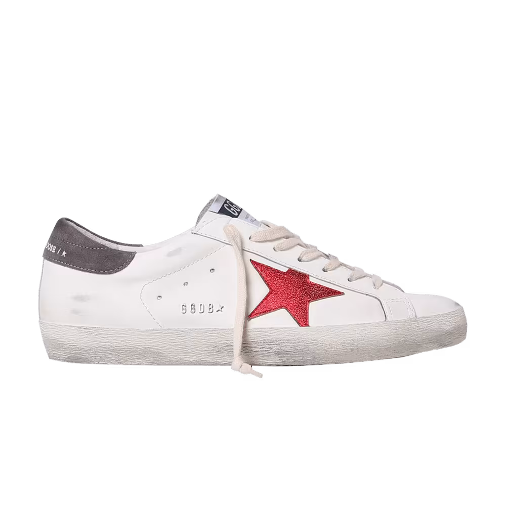 Golden Goose Superstar White Red Grey