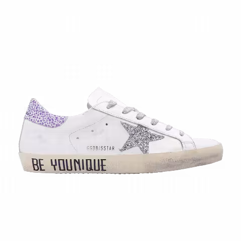 Golden Goose Wmns Superstar 'Don't Be Perfect, Be Younique - Silver Glitter'