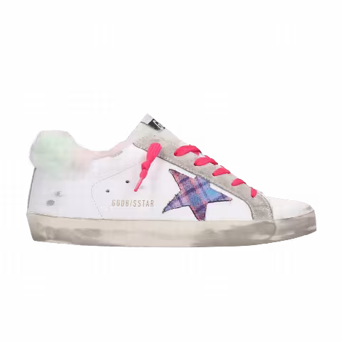 Golden Goose Wmns Superstar 'White Purple Tartan'