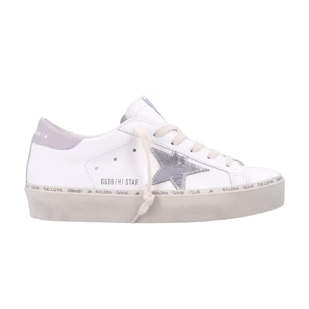 Golden Goose Women's Hi Star White Silver Lilac