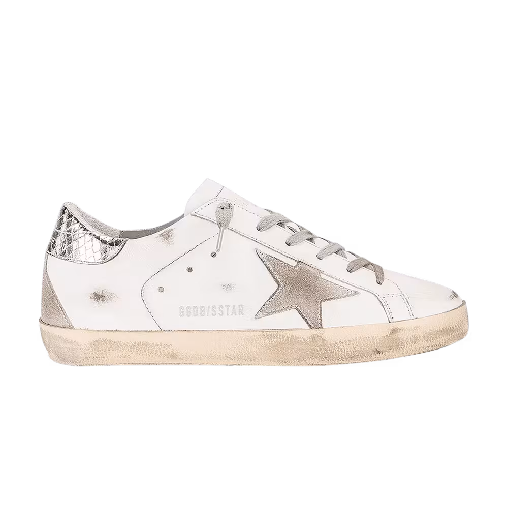 Golden Goose Women's Superstar Silver Snakeskin