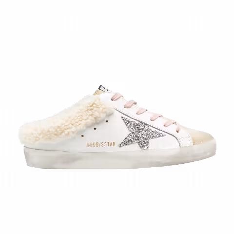 Golden Goose Wmns Superstar Sabot 'White Cappuccino Silver'