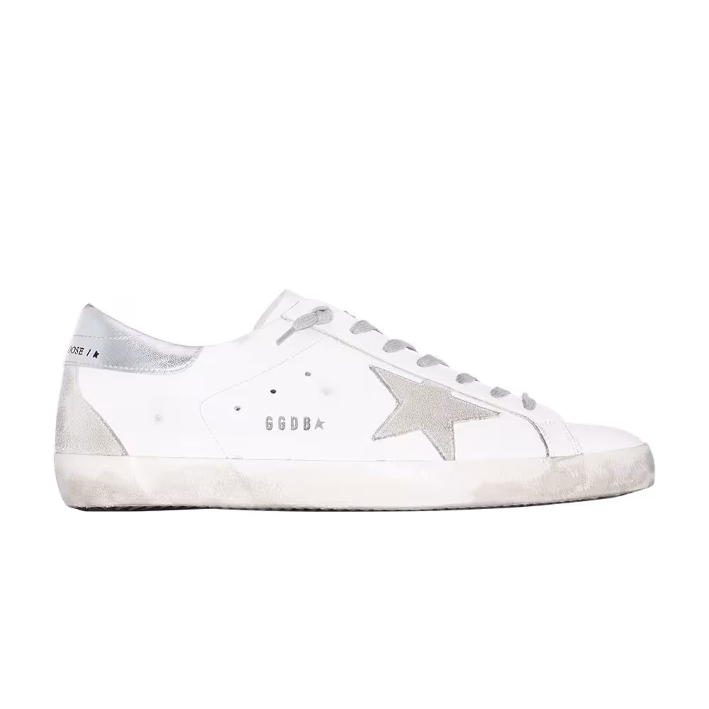Golden Goose Superstar White Silver