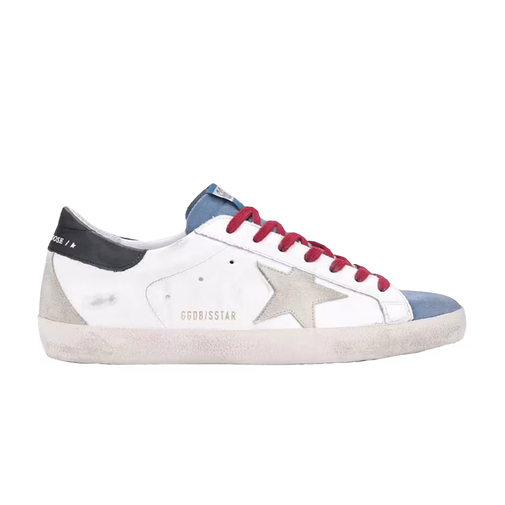 Golden Goose Superstar White Blue Red