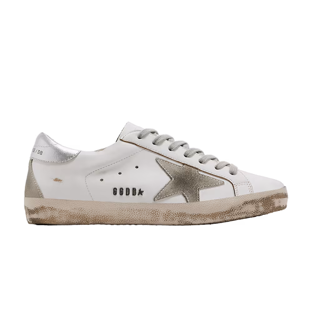 Golden Goose Superstar White Silver