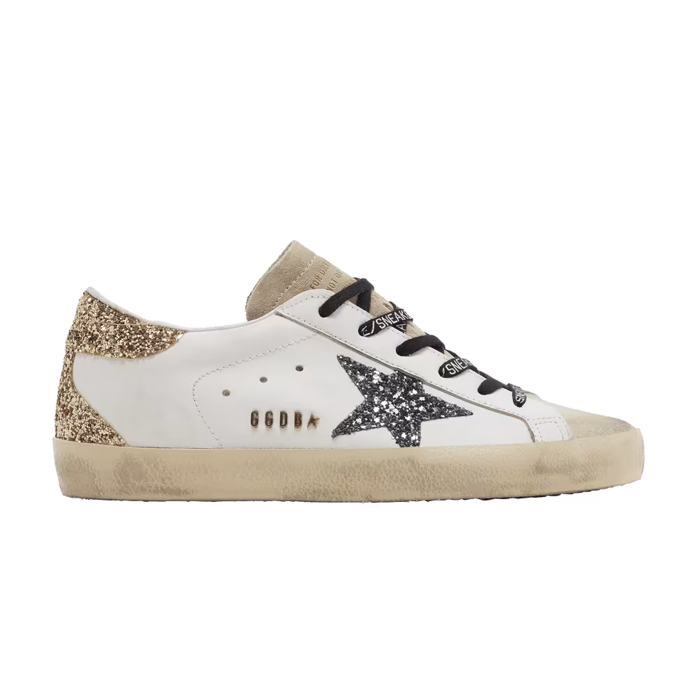 Golden Goose Women's Superstar Optic White Seedpearl Glitter