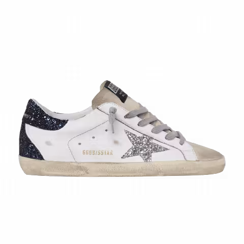 Golden Goose Wmns Superstar 'White Silver Blue Glitter'