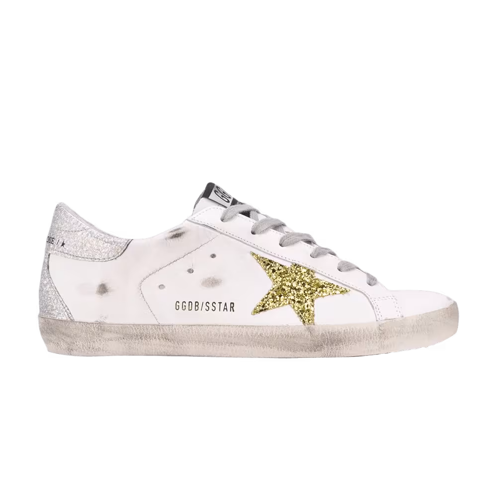 Golden Goose Women's Superstar White Gold Silver Glitter