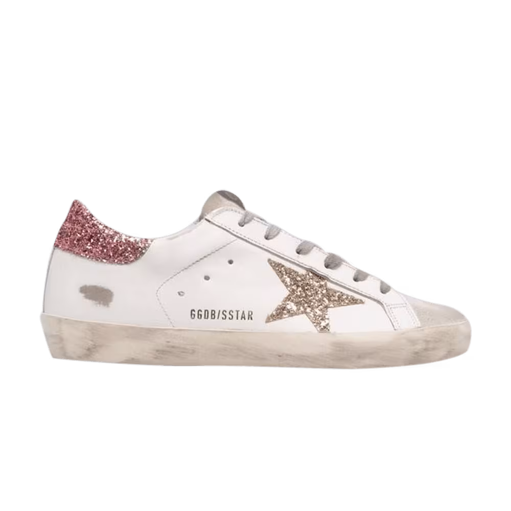 Golden Goose Women's Superstar White Gold Glitter
