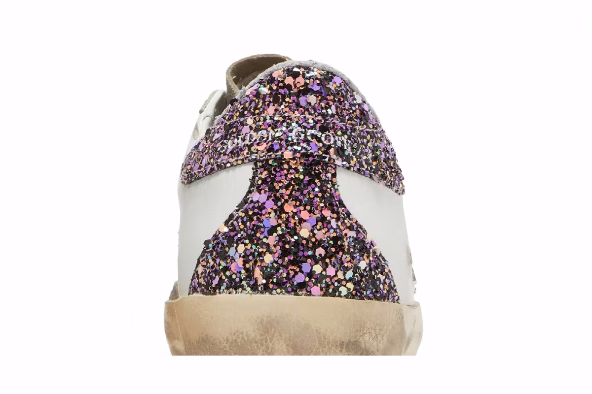 Golden Goose Women's Superstar White Black Glitter, view 8