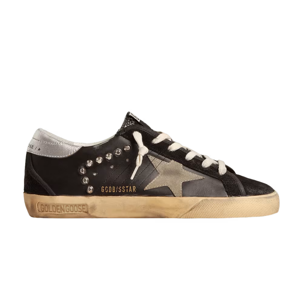 Golden Goose Women's Superstar Black Taupe Silver