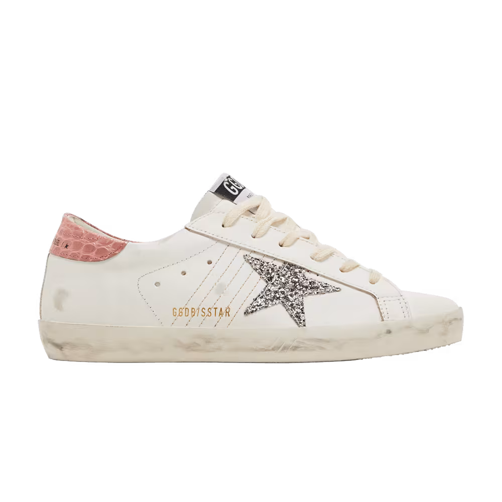 Golden Goose Women's Superstar White Silver Pink