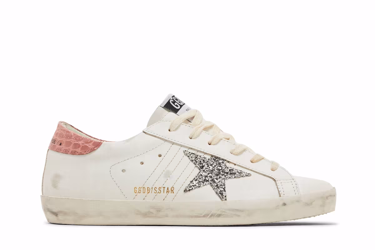 Golden Goose Women's Superstar White Silver Pink, view 2