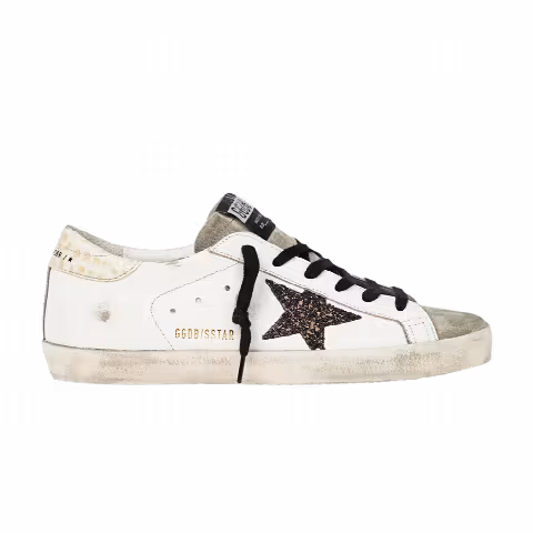 Golden Goose Wmns Superstar 'White Coffee Brown Glitter'