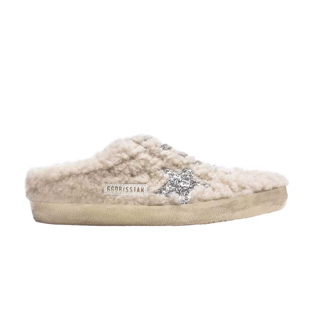 Golden Goose Women's Super Star Sabot Natural White Silver