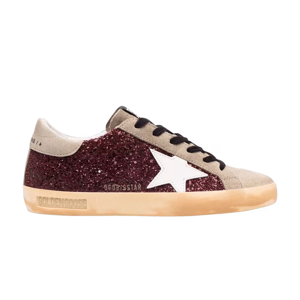 Golden Goose Women's Superstar Bordeaux Glitter