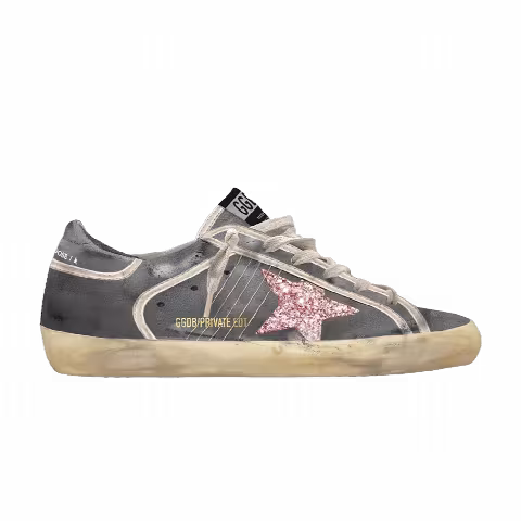 Golden Goose Wmns Superstar 'Glitter Star - Grey Bubblegum Pink'