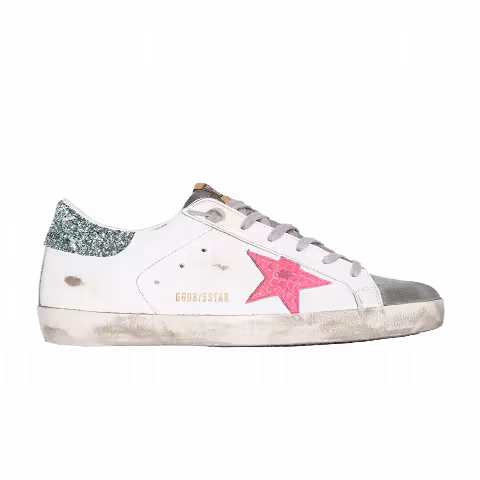 Golden Goose Wmns Superstar 'White Aquamarine Glitter'