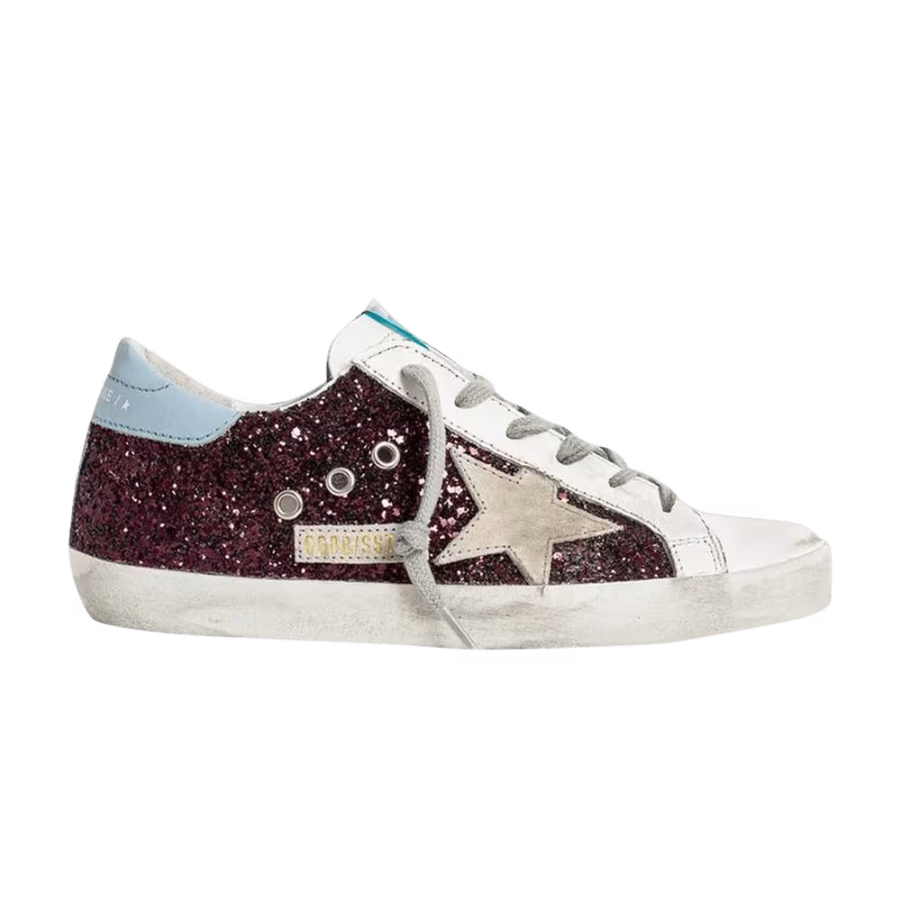 Golden Goose Women's Superstar Wine Glitter