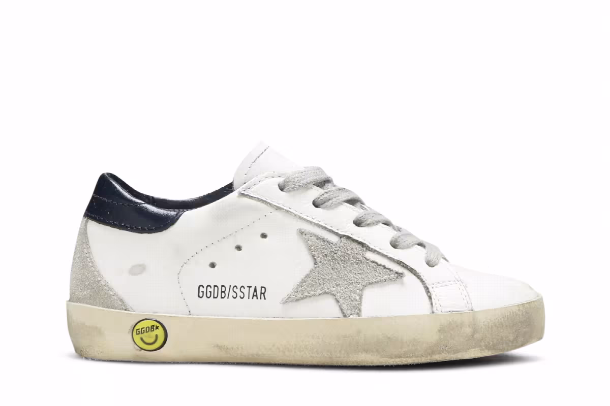 Golden Goose Superstar Kids White Blue Cream, view 2