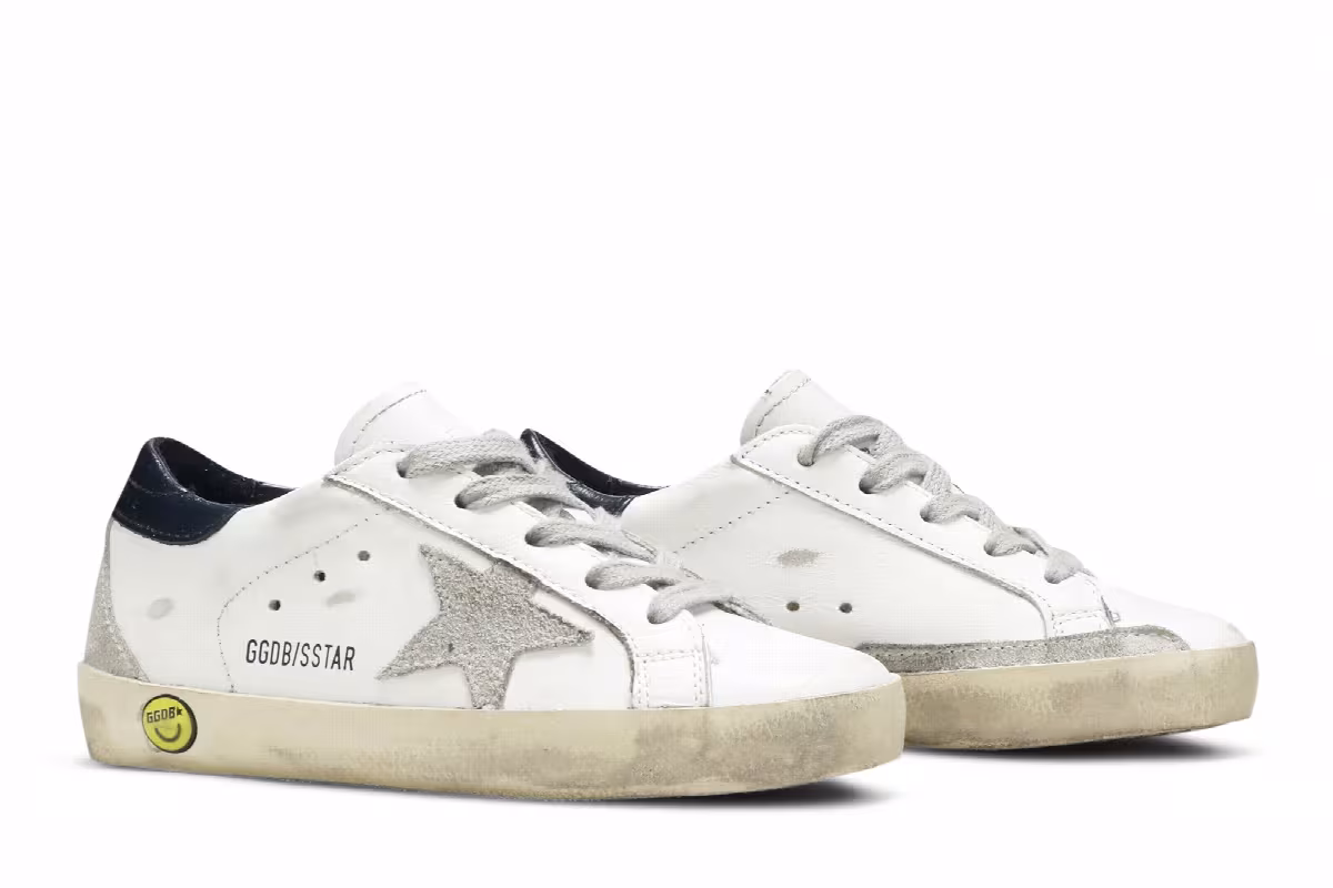 Golden Goose Superstar Kids White Blue Cream, view 9