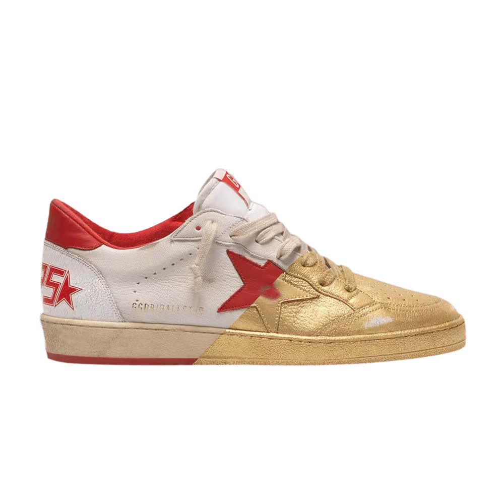 Golden Goose Ball Star Diagonal Gold Varnish