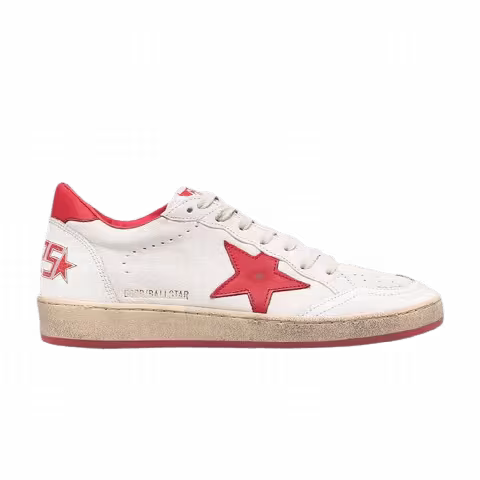 Golden Goose Wmns Ball Star 'White Red'