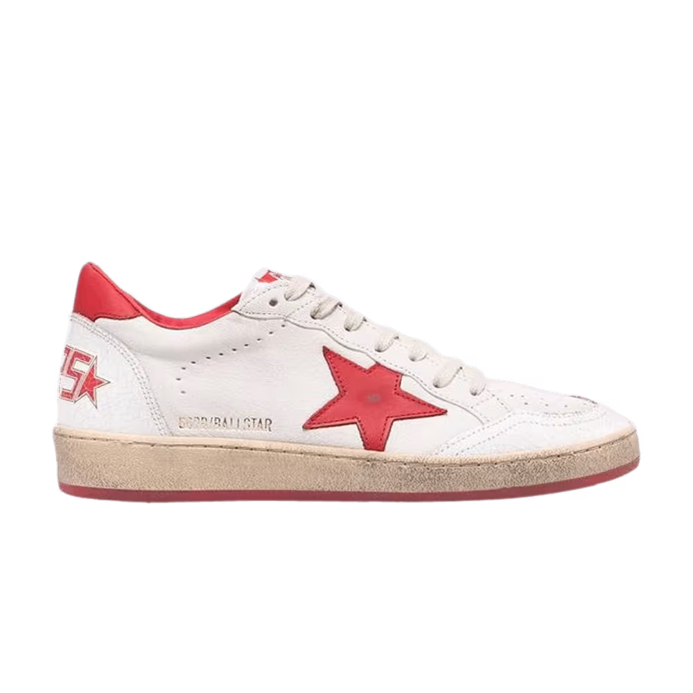 Golden Goose Women's Ball Star White Red