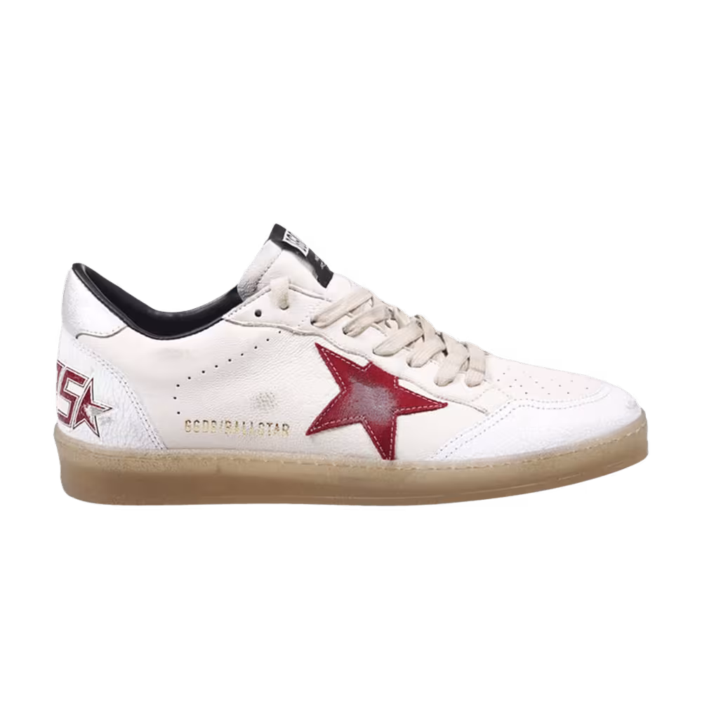Golden Goose Ball Star Biege White Red