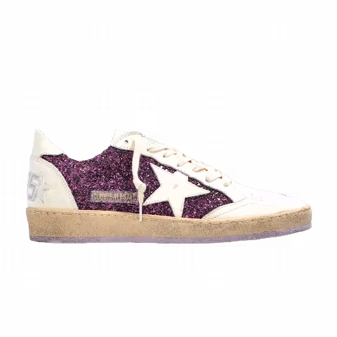 Golden Goose Wmns Ball Star 'Glitter - Purple White'