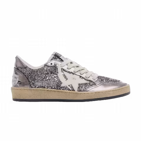 Golden Goose Wmns Ball Star Glitter 'Grey Purple White'